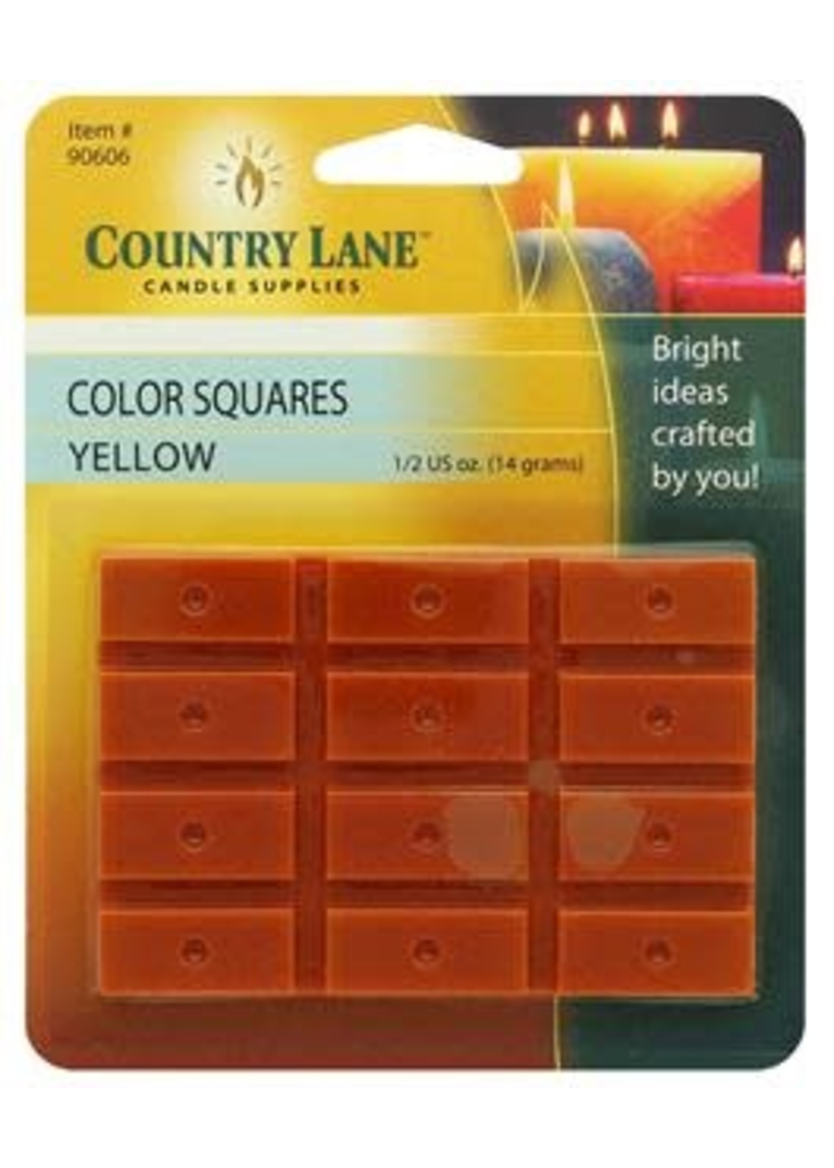 Country Lane Candle Color Squares .5oz Yellow