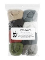 Wistyria Editions 100% Wool Roving 8pc Rustic
