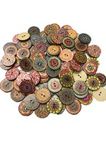 Vintage Wooden Buttons Mix