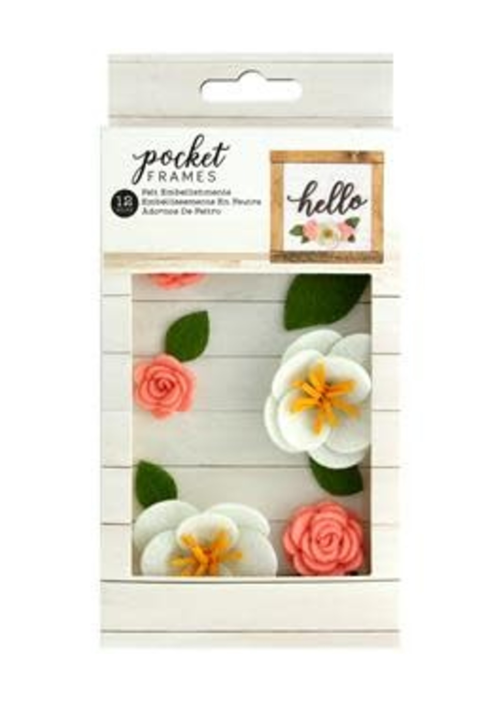 American Crafts Pocket Frames Felt Flower 1