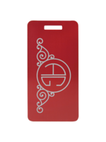 Aluminum Luggage Tag 3 7/8x2" Red