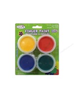 Multicraft Finger Paint Tub Assrt. Primary 4pk