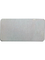 Aluminum Name Badge 1.5x3" Satin Silver