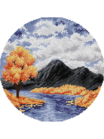 Counted 14CT Cross Stitch 31x31cm Autumn Valley