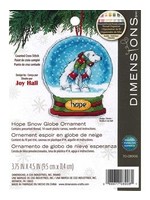 Dimensions Cross Stitch Kit 3.75x4.25" Ornament Snow Globe