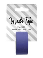PA Essentials Washi Tape 8mm & 15mm x 10m Solid Purple