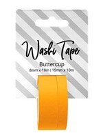 PA Essentials Washi Tape 8mm & 15mm x 10m Solid Buttercup