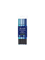 Metallic Dual-Tip Marker Set 4pk Blue