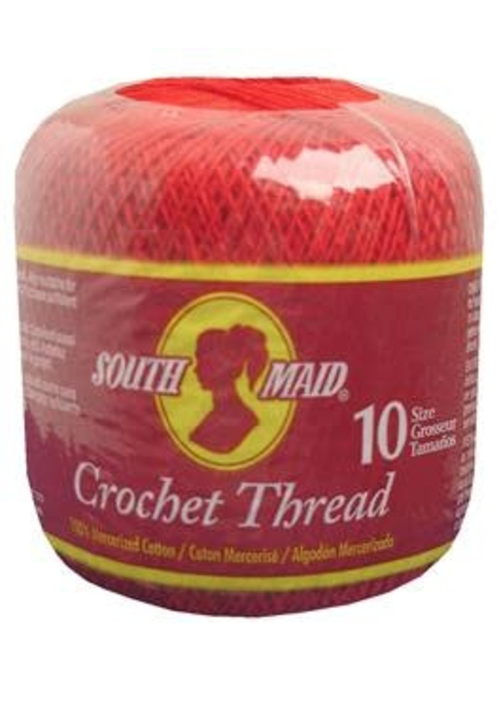 Coats & Clark South Maid Crochet Thread Size 10 Victory Red