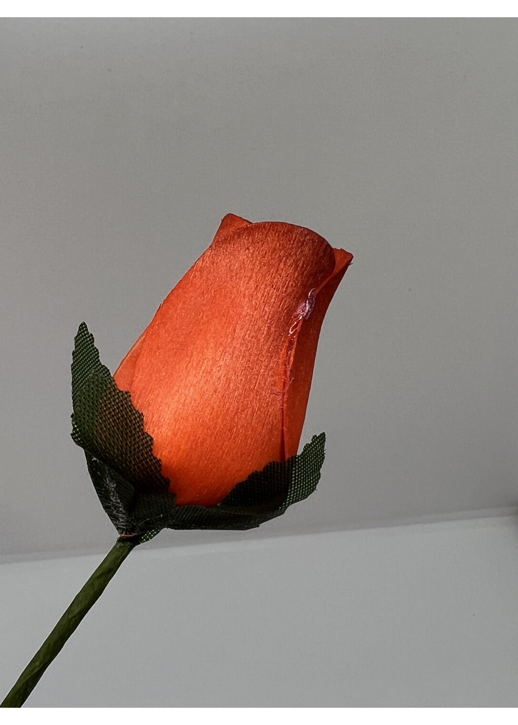 Wood Rose Single - Orange
