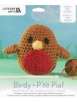 Leisure Arts Crochet Kit Make a Little Friend Pudgie Birdy