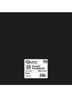 Cardstock 12x12" Smooth 80lb Black 25pc