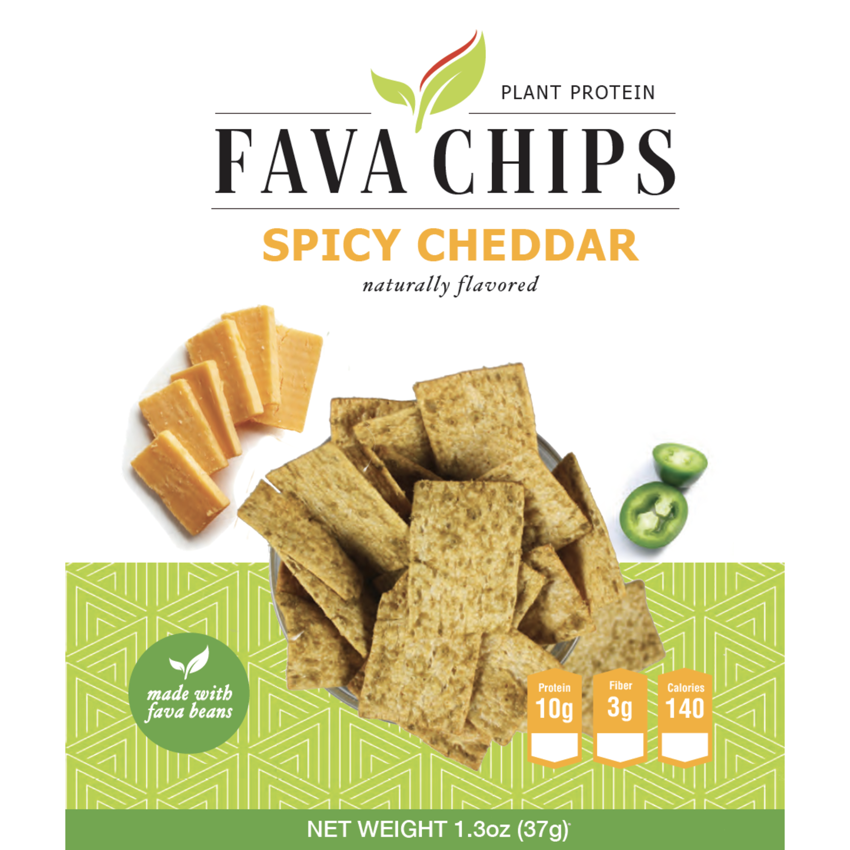Fava Chips Spicy Cheddar