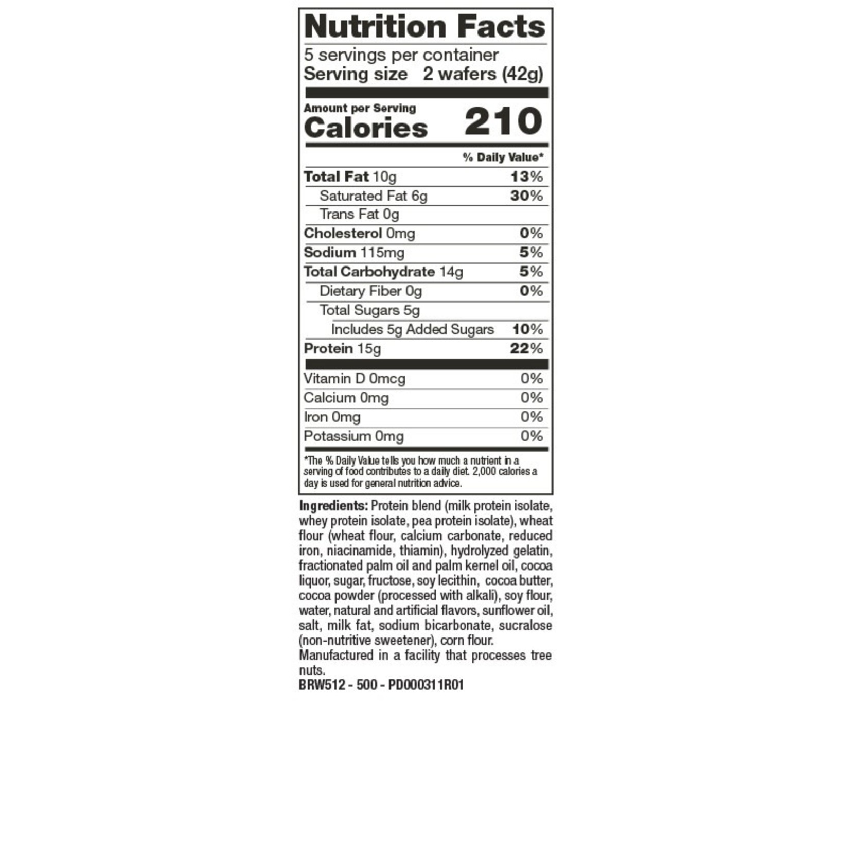 Chocolate Wafers (5 Servings)