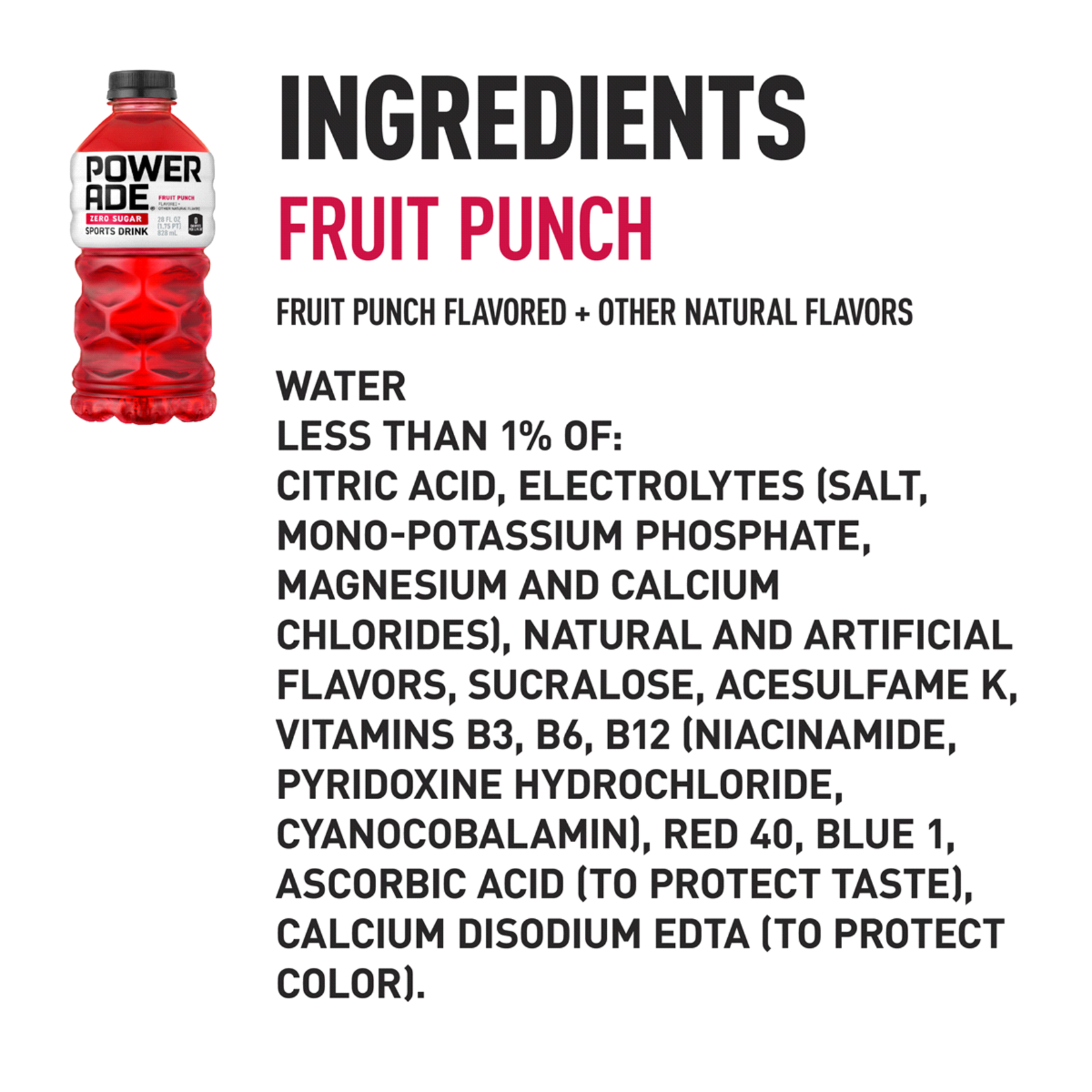 Powerade Zero Fruit Punch