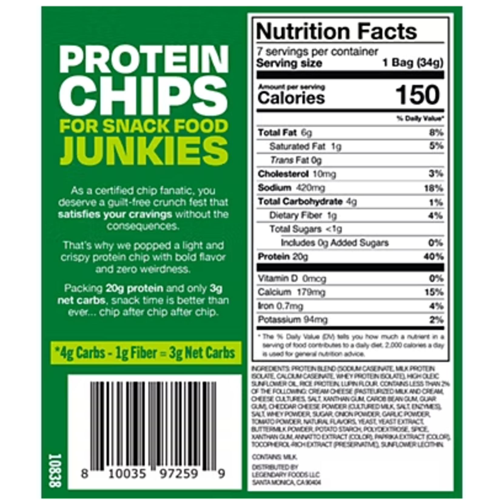 Legendary-- Jalapeno Cheddar Popped Chips