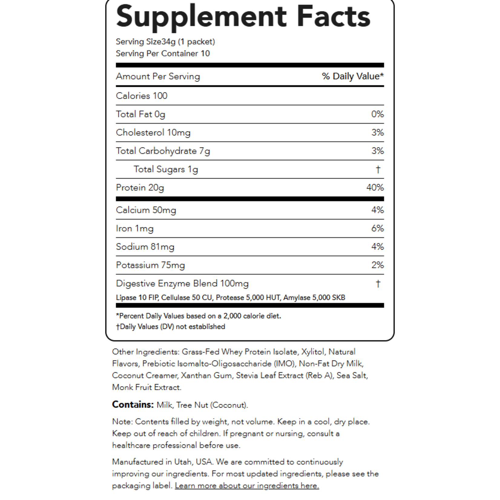 Coconut Cream -- Protein Powder (10)