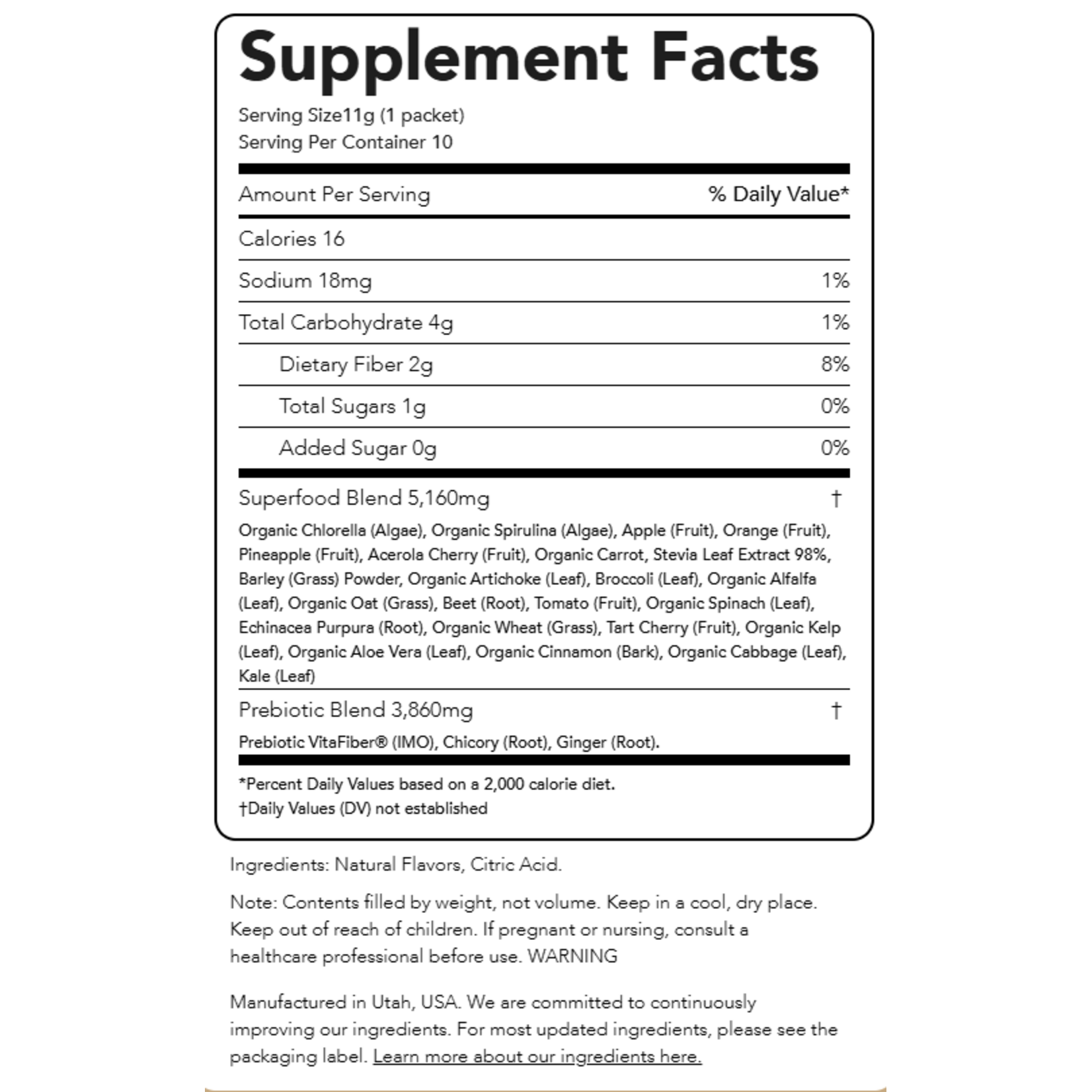 Tropical Super Greens Mix single