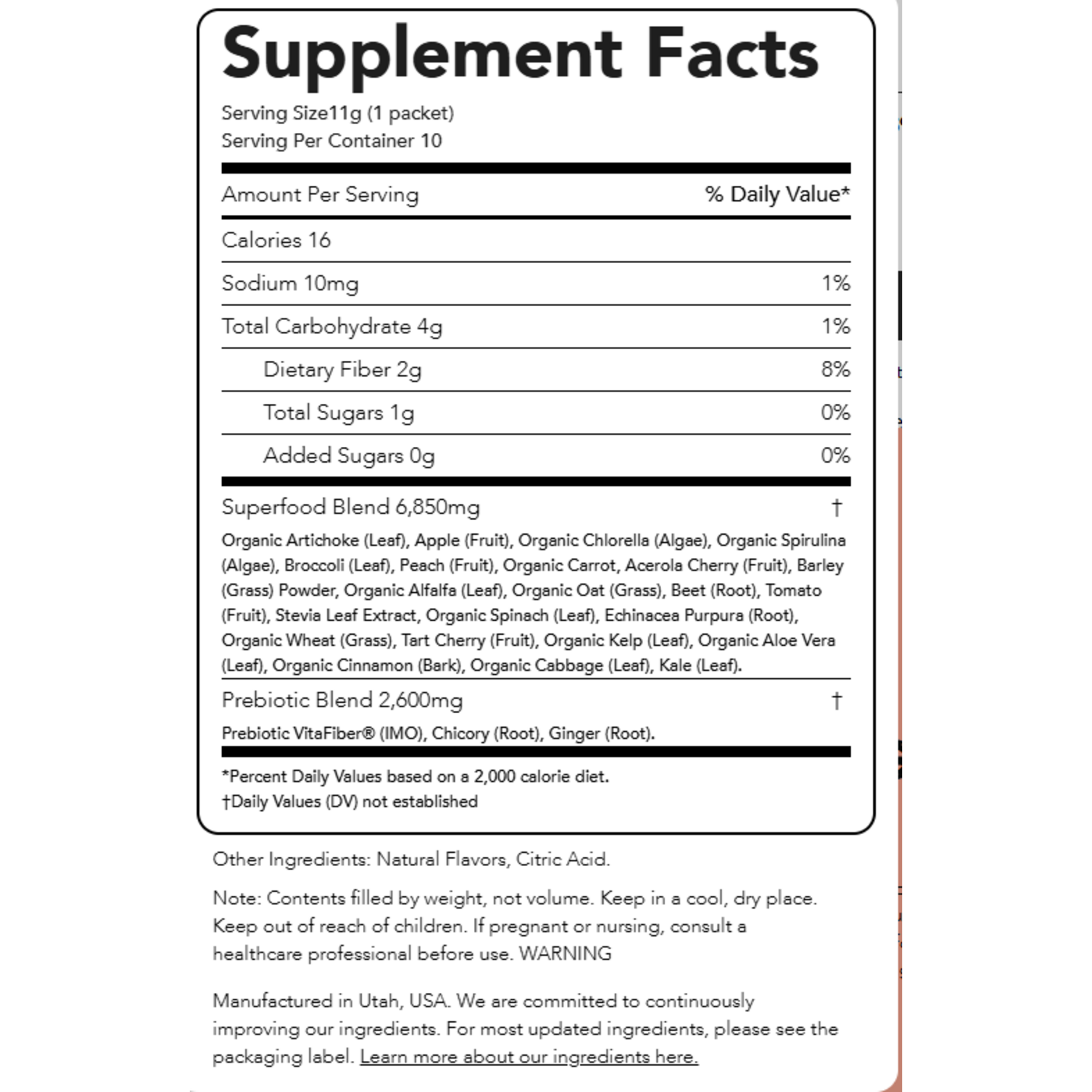 Peachy Super Greens Mix (10)