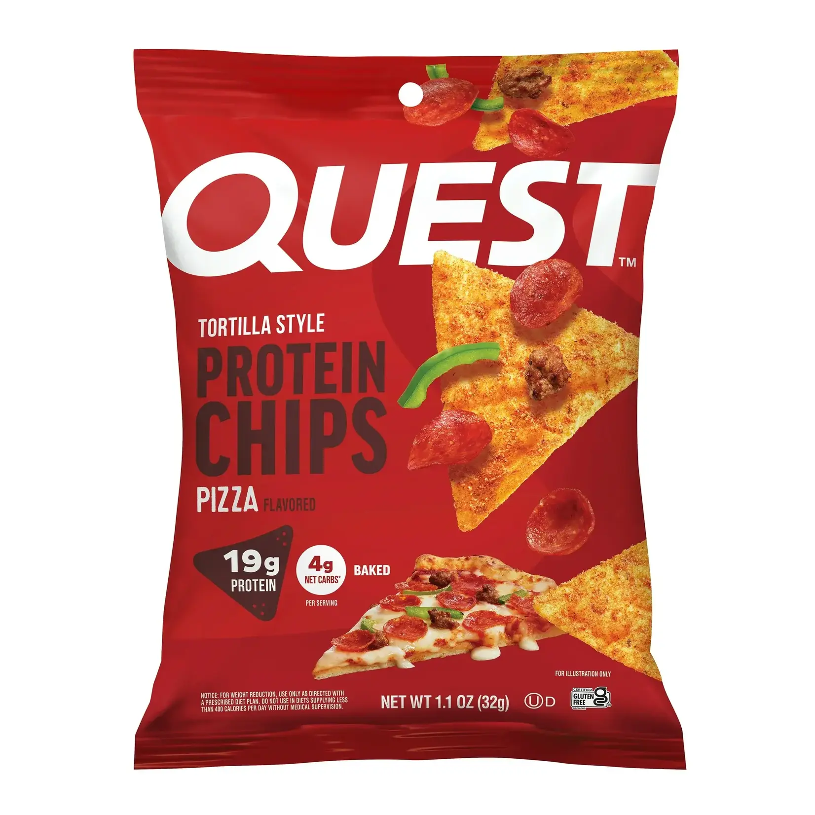 Quest Pizza Tortilla Chips single