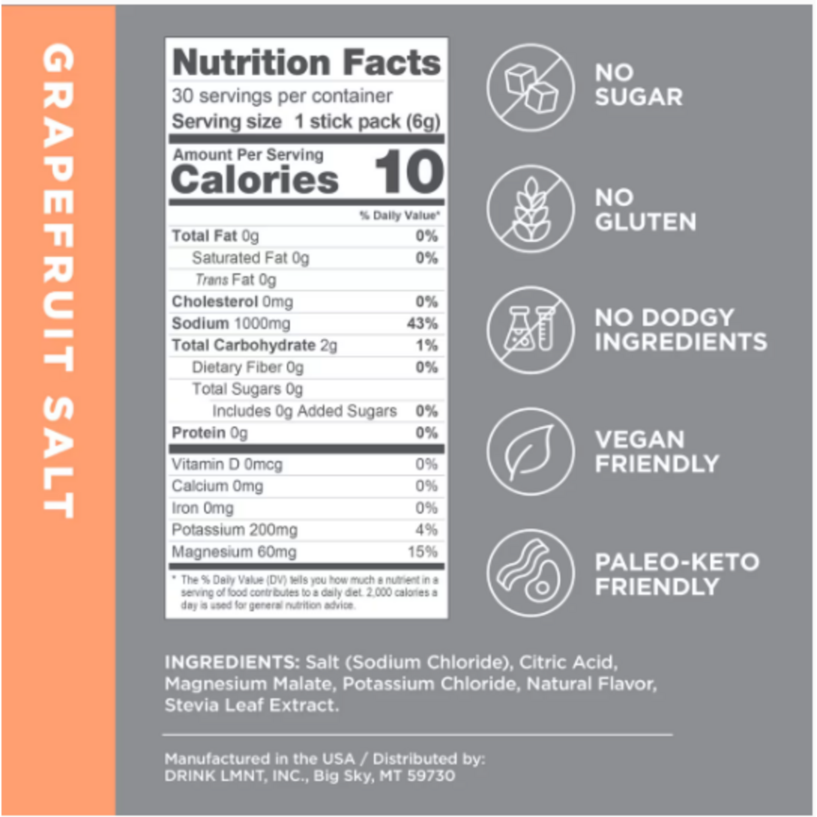 Grapefruit LMNT Salt Stick