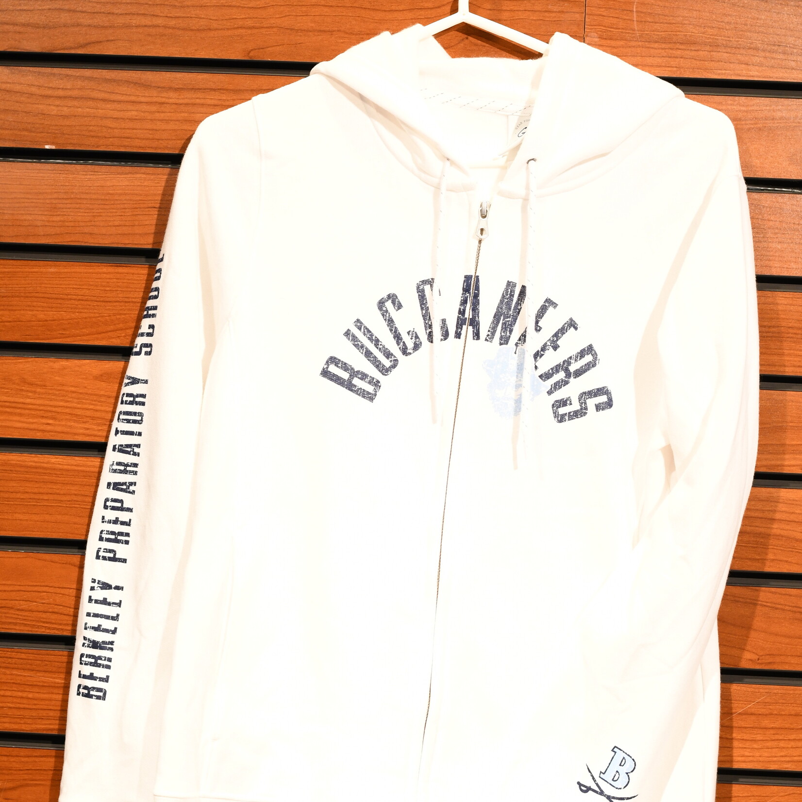 gear Gear White Zip Hoodie