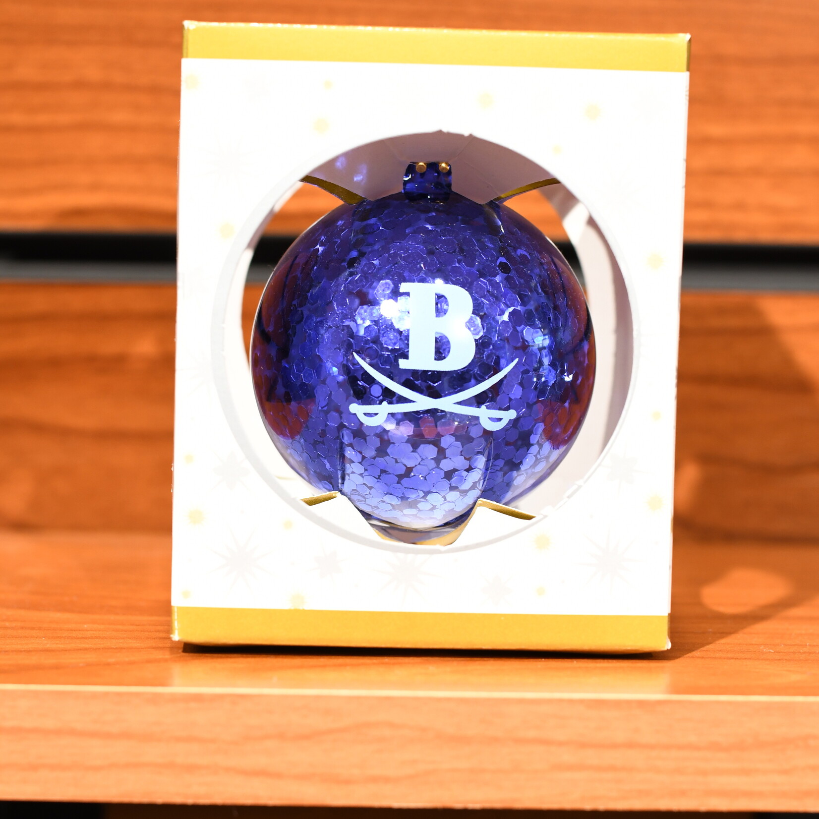 Ornament Navy Glitter Round Navy