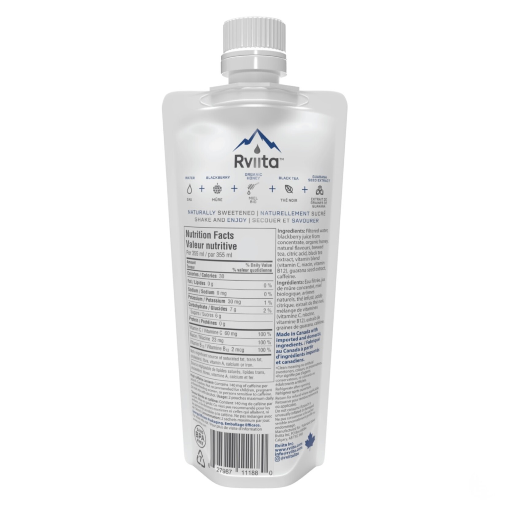 Rviita Rviita Energy Tea, Midnight Blackberry