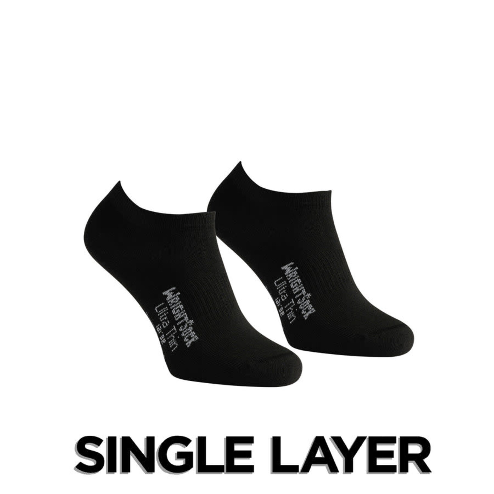 Wrightsock Wrightsock Ultra Thin Lightweight Lo, Med, Black