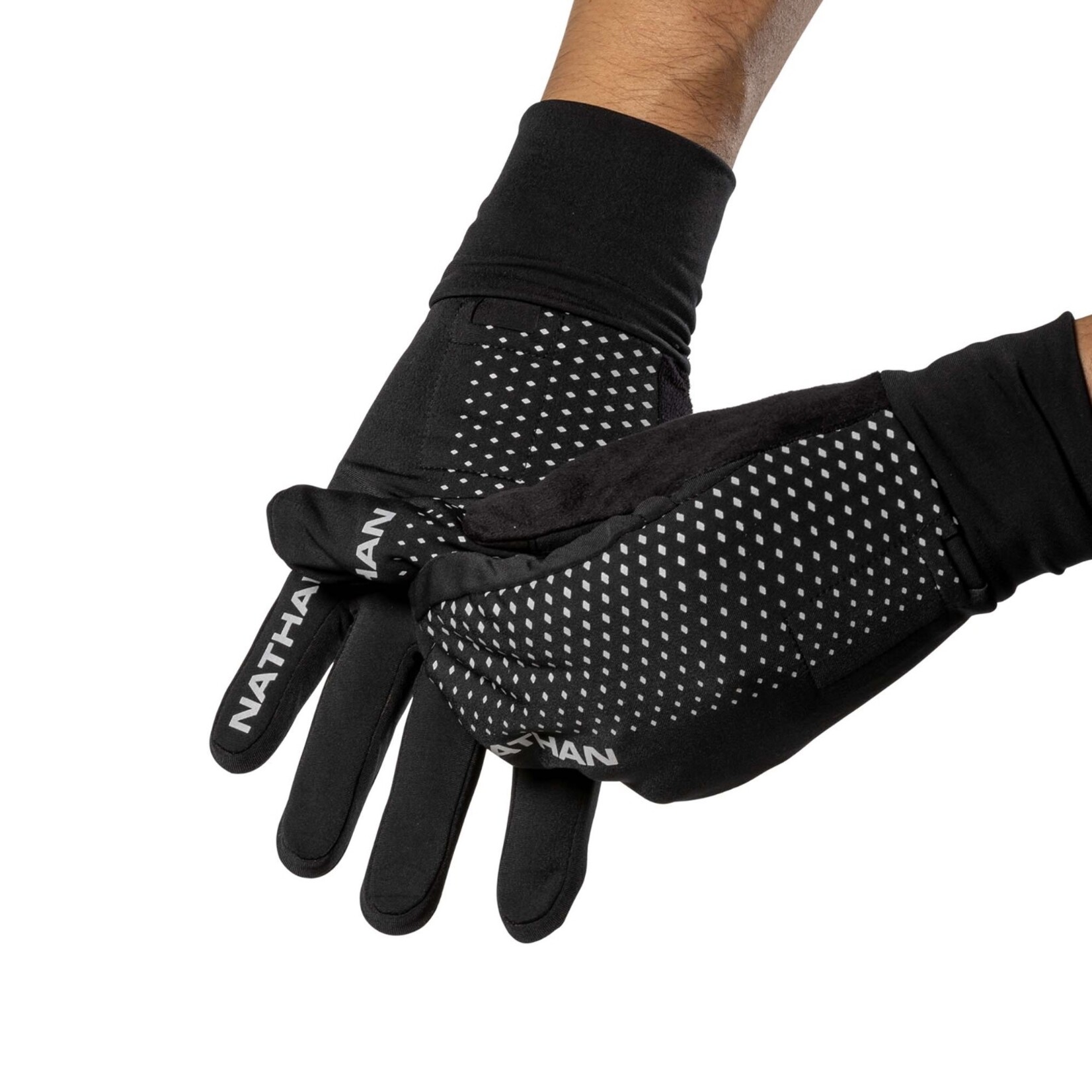 Nathan Nathan Hypernight Reflective Convertible Glove-Mitts, Black