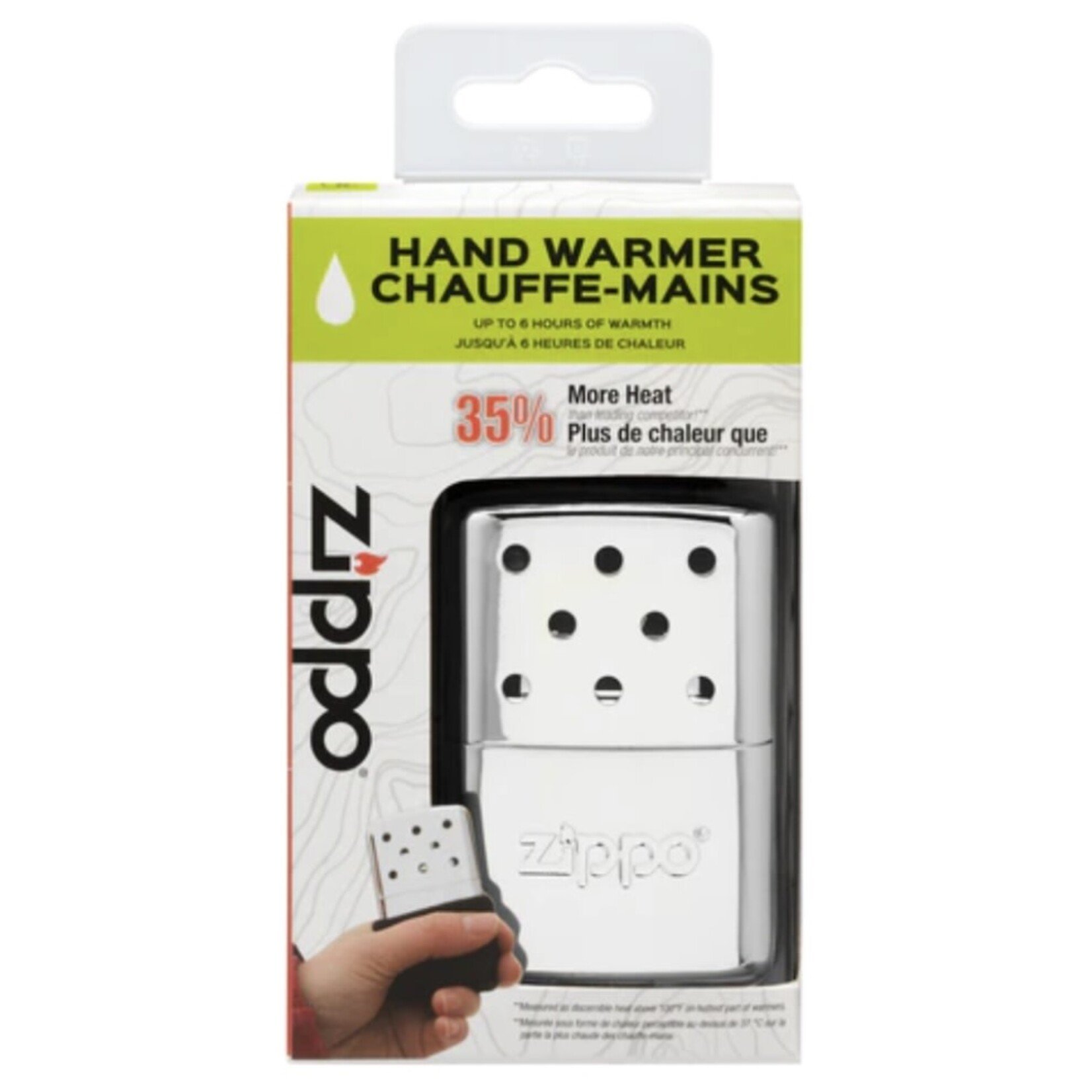Zippo Zippo Hand Warmer, 6 hour, Chrome