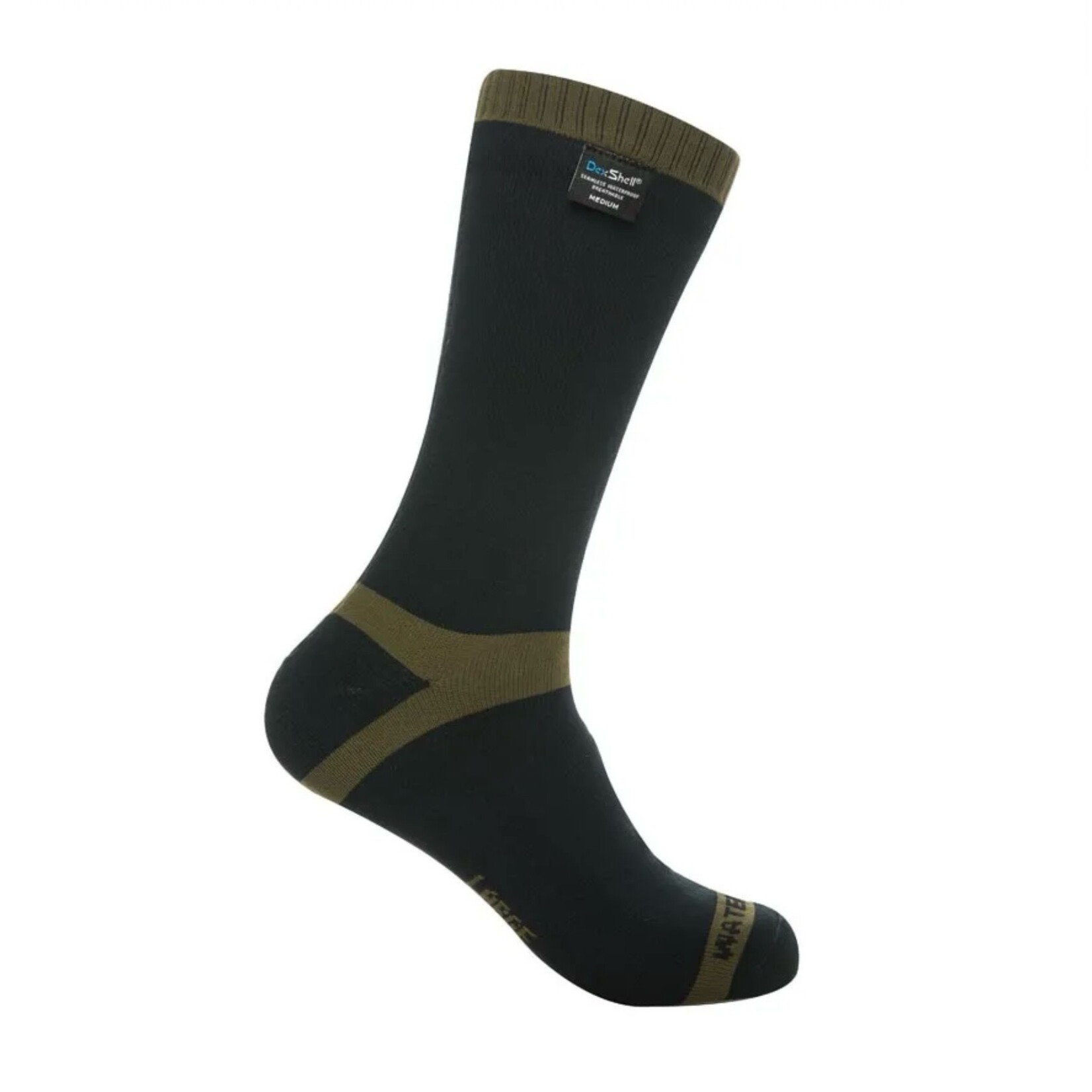 DexShell DexShell Waterproof Trekking Socks Black - Olive Green Stripe