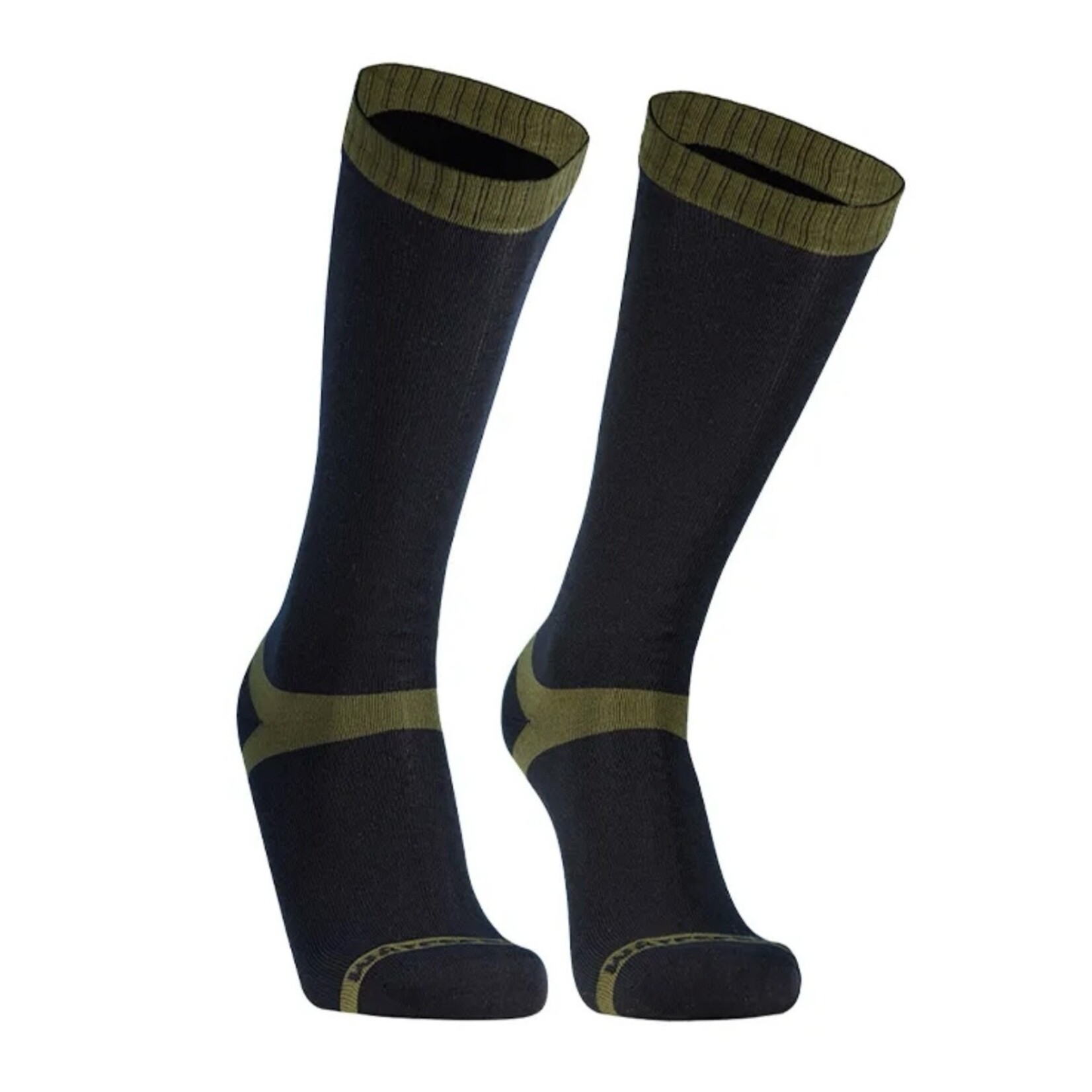 DexShell DexShell Waterproof Trekking Socks Black - Olive Green Stripe