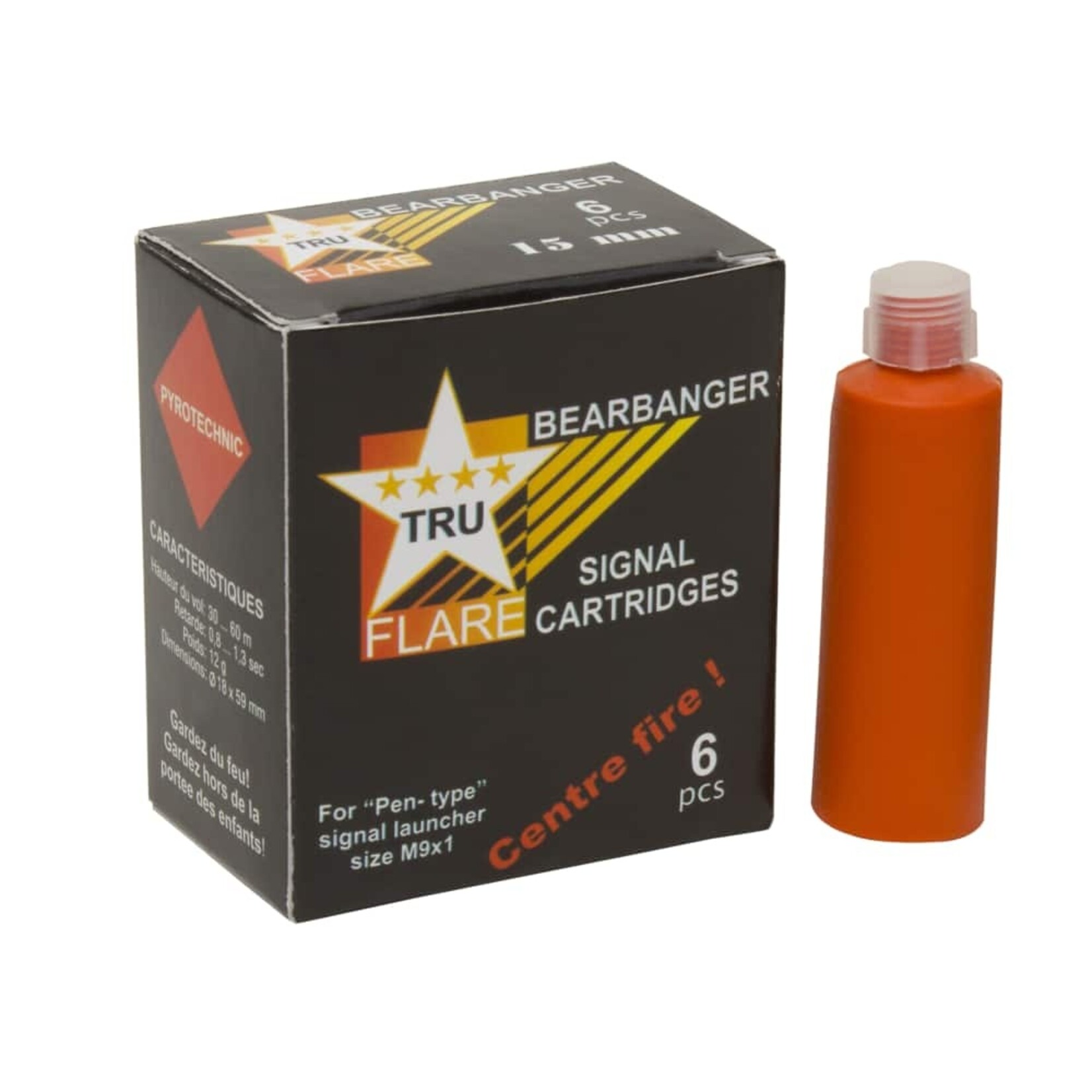 Tru Flare Tru Flare Bear Banger 6 pack, Center Fire
