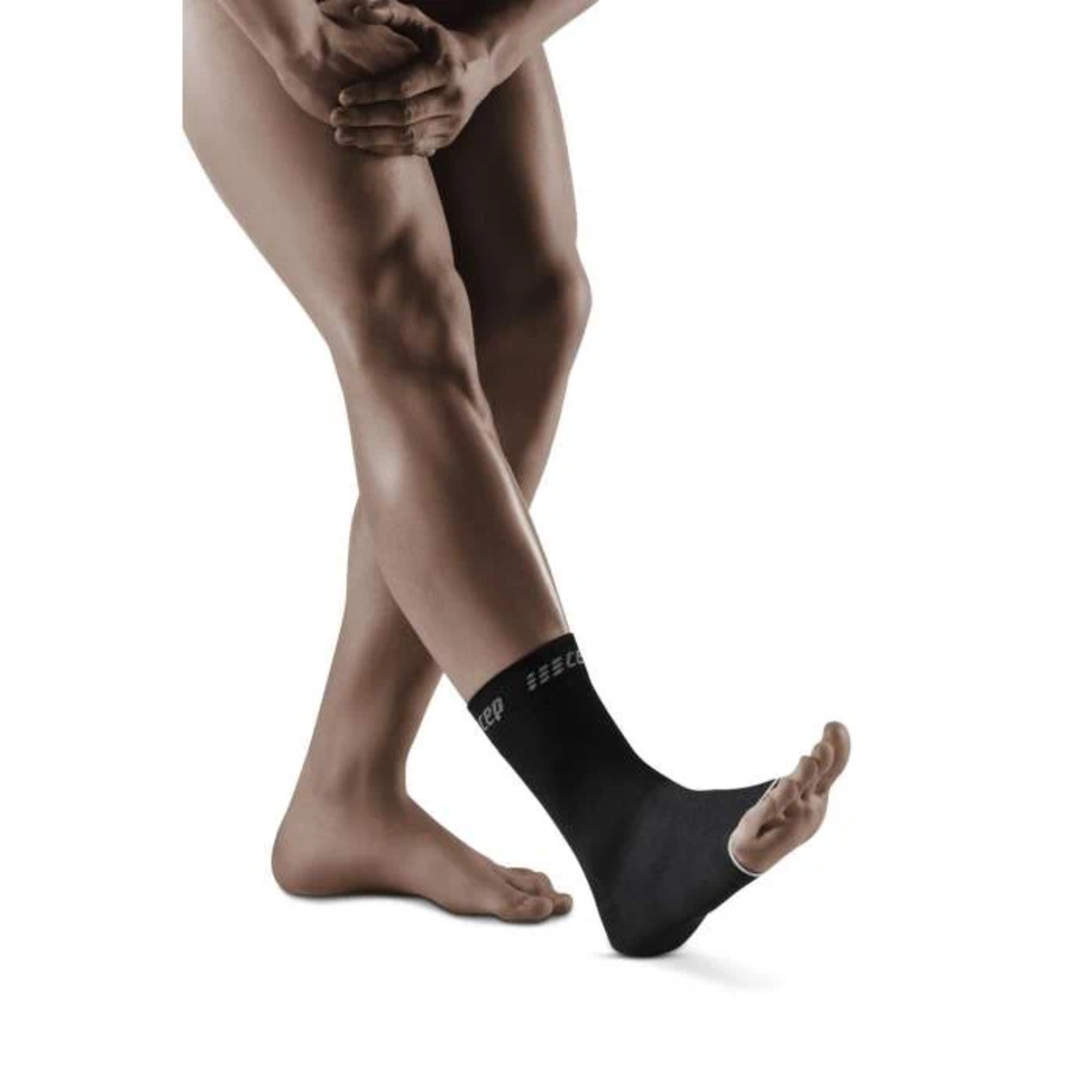 CEP CEP Mid Support Compression Ankle Sleeve, Black/Grey