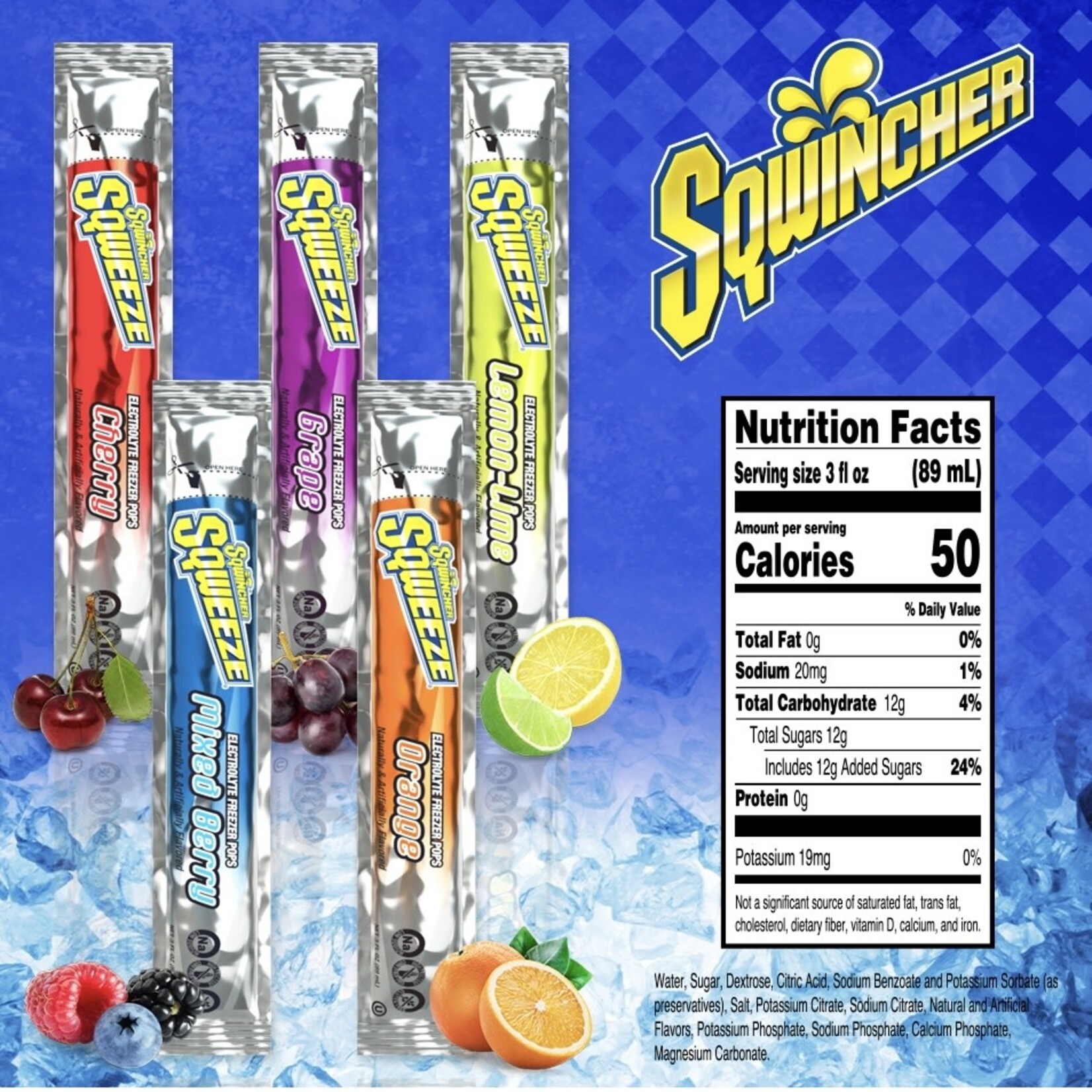 Sqwinchers Freeze Pops, 10 Pack