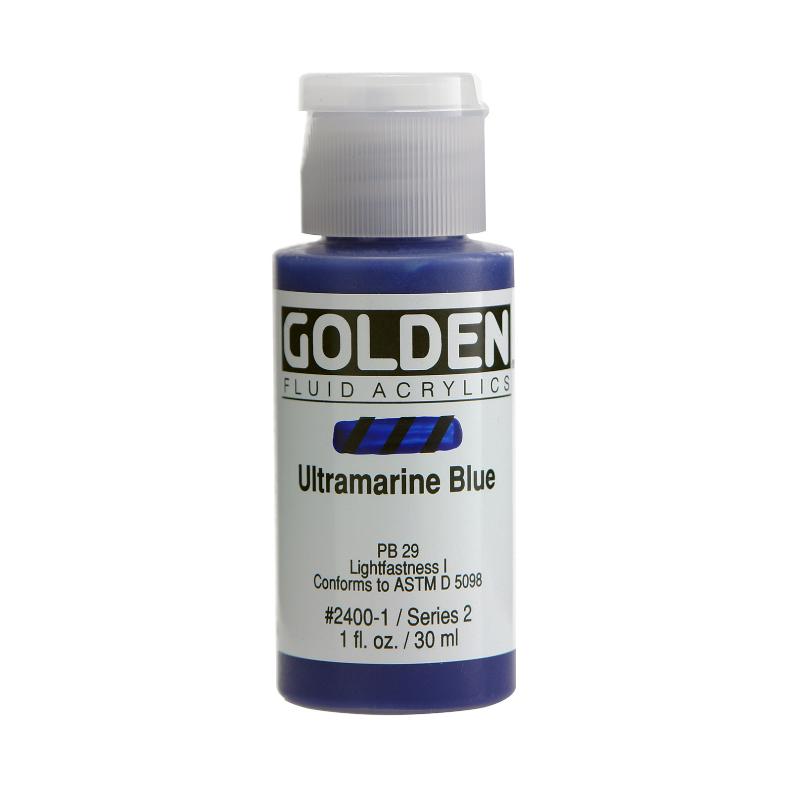 Golden Fluid Acrylics, 1 oz. Bottles, Ultramarine Blue