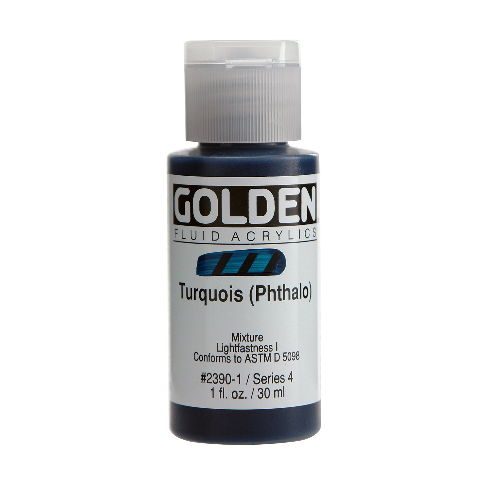 Golden Fluid Acrylics, 1 oz. Bottles, Turquoise (Pthalo)