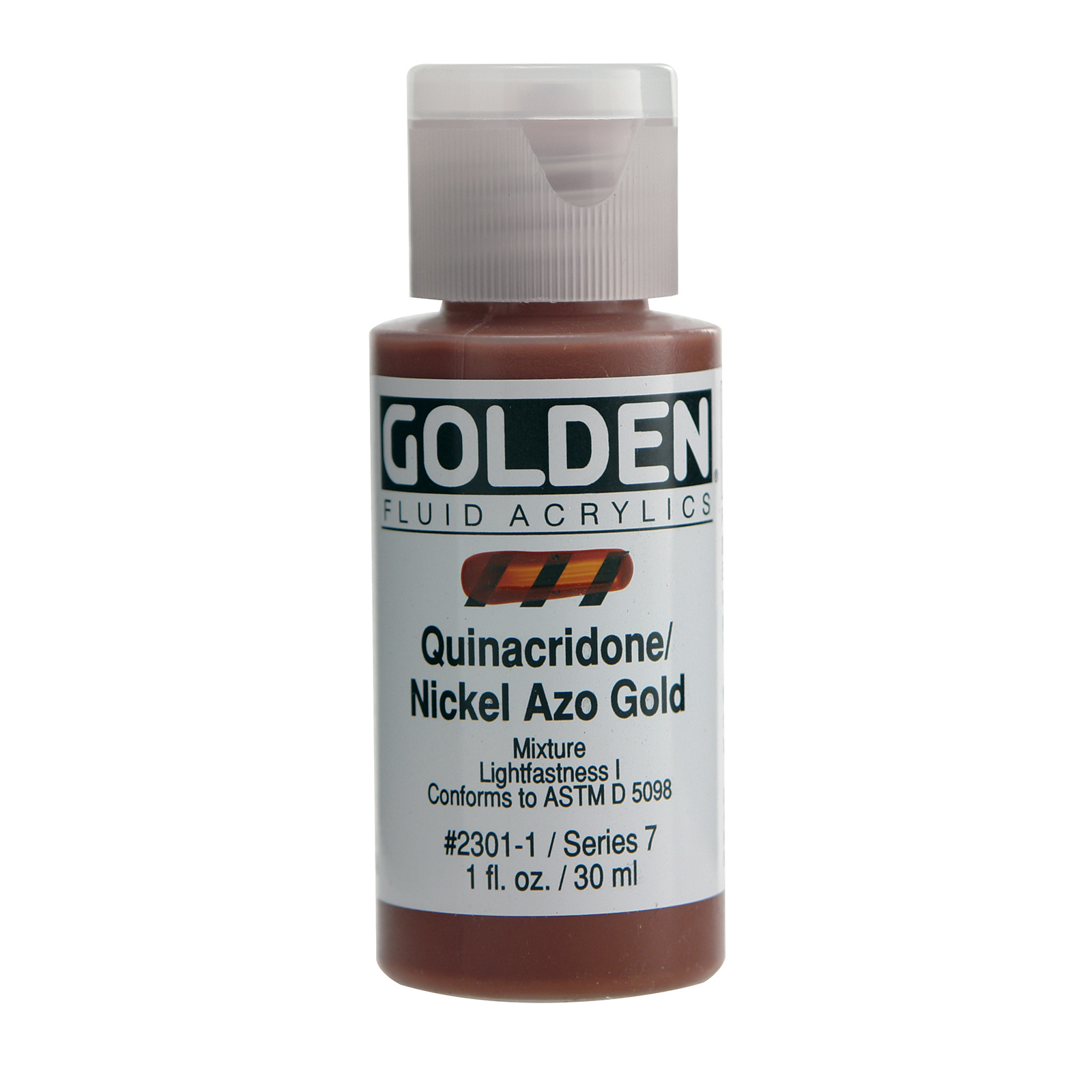 Golden Fluid Acrylics QUIN/NKL AZO GLD 1oz