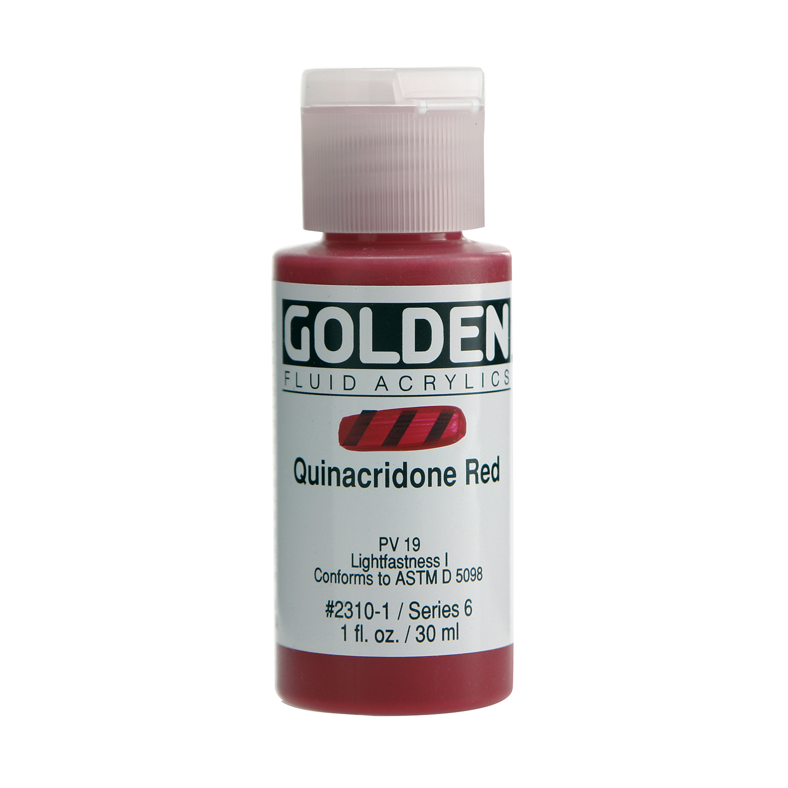 Golden Fluid Acrylics, 1 oz. Bottles, Quinacridone Red