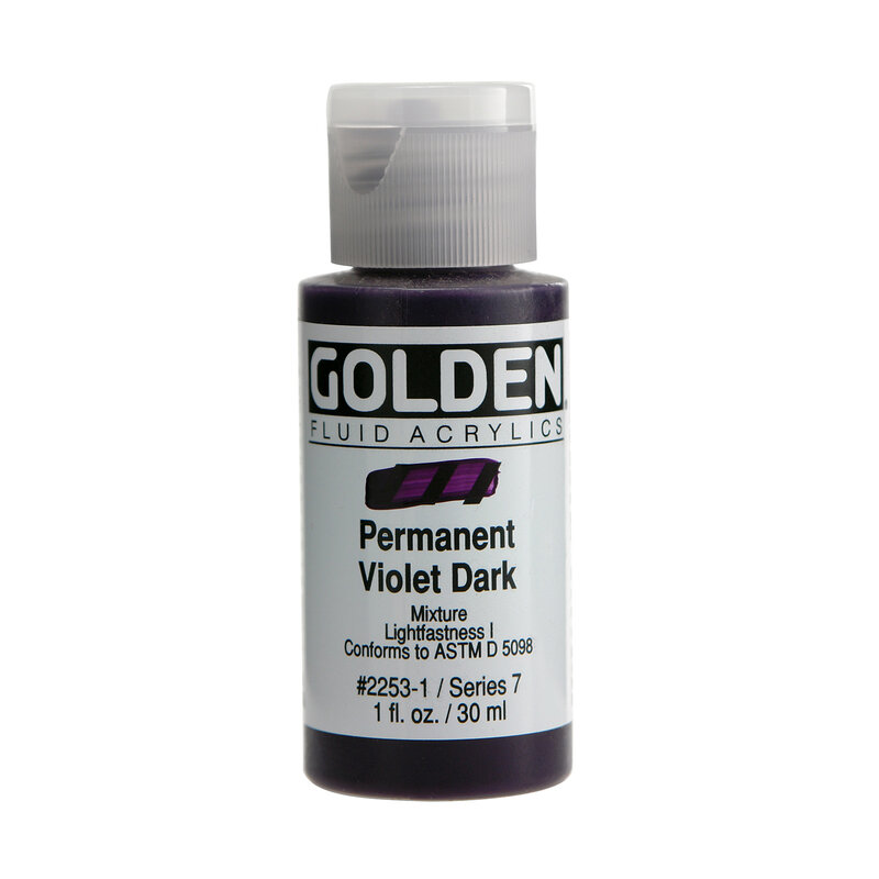 Golden Fluid Acrylics, 1 oz. Bottles, Permanent Violet Dark