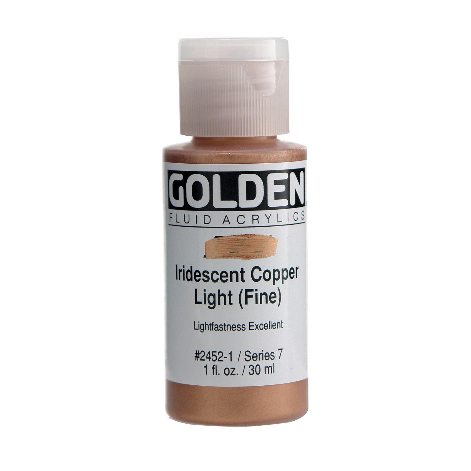 Golden Iridescent Fluid Acrylics, 1 oz., Iridescent Light Copper