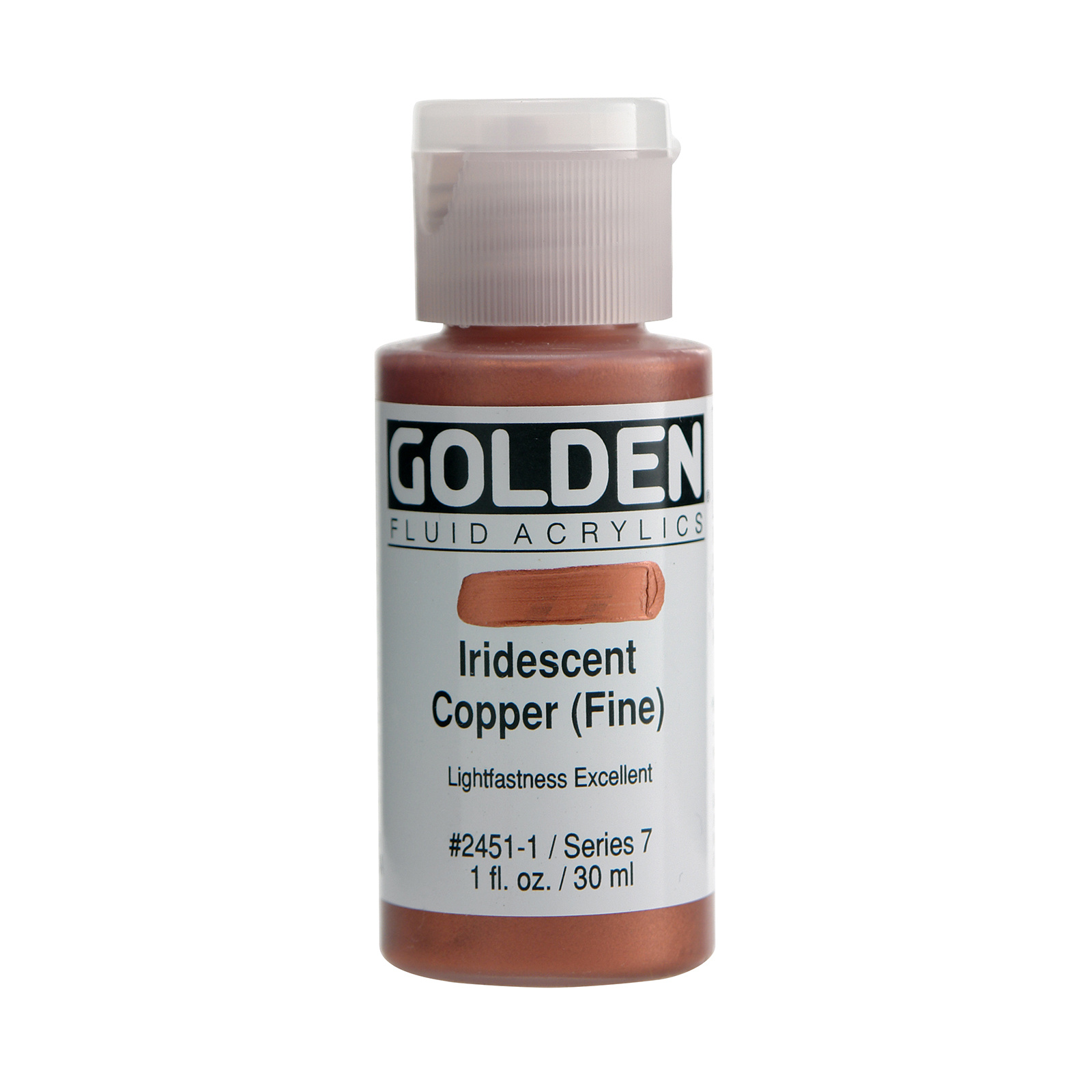 Golden Iridescent Fluid Acrylics, 1 oz., Iridescent Copper