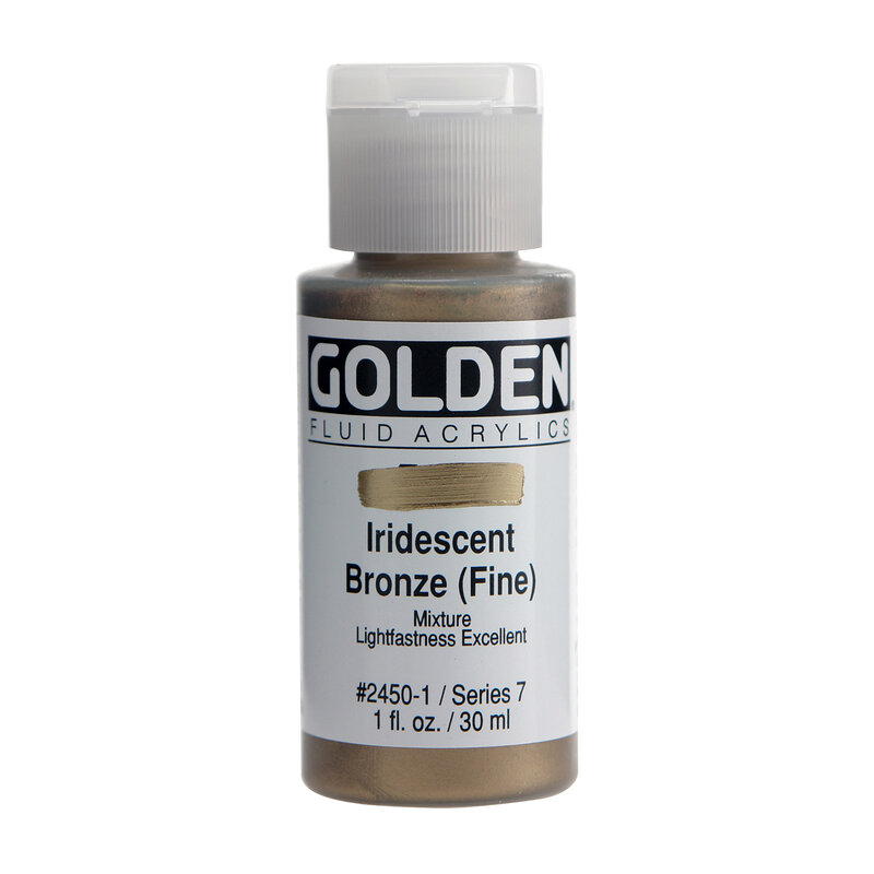 Golden Iridescent Fluid Acrylics, 1 oz., Iridescent Bronze