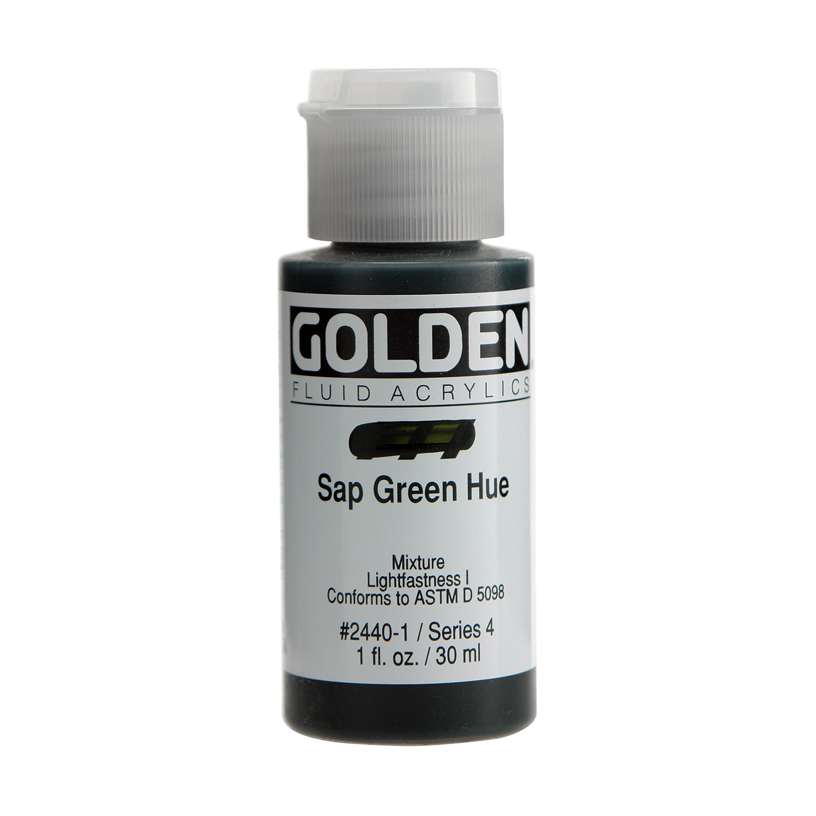 Golden Fluid Acrylics, 1 oz. Bottles, Sap Green Hue