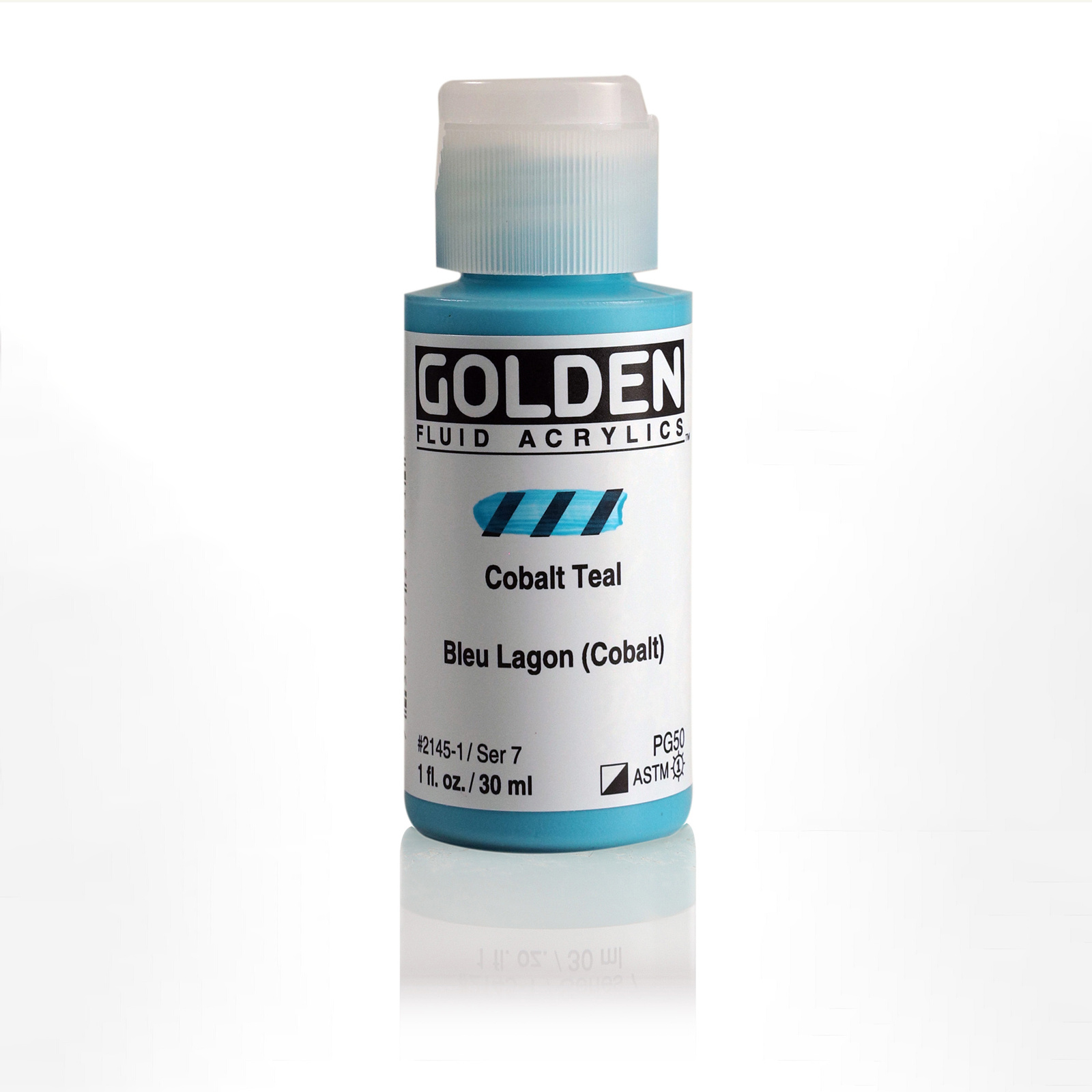 Golden Fluid Acrylics, 1 oz. Bottles, Cobalt Teal