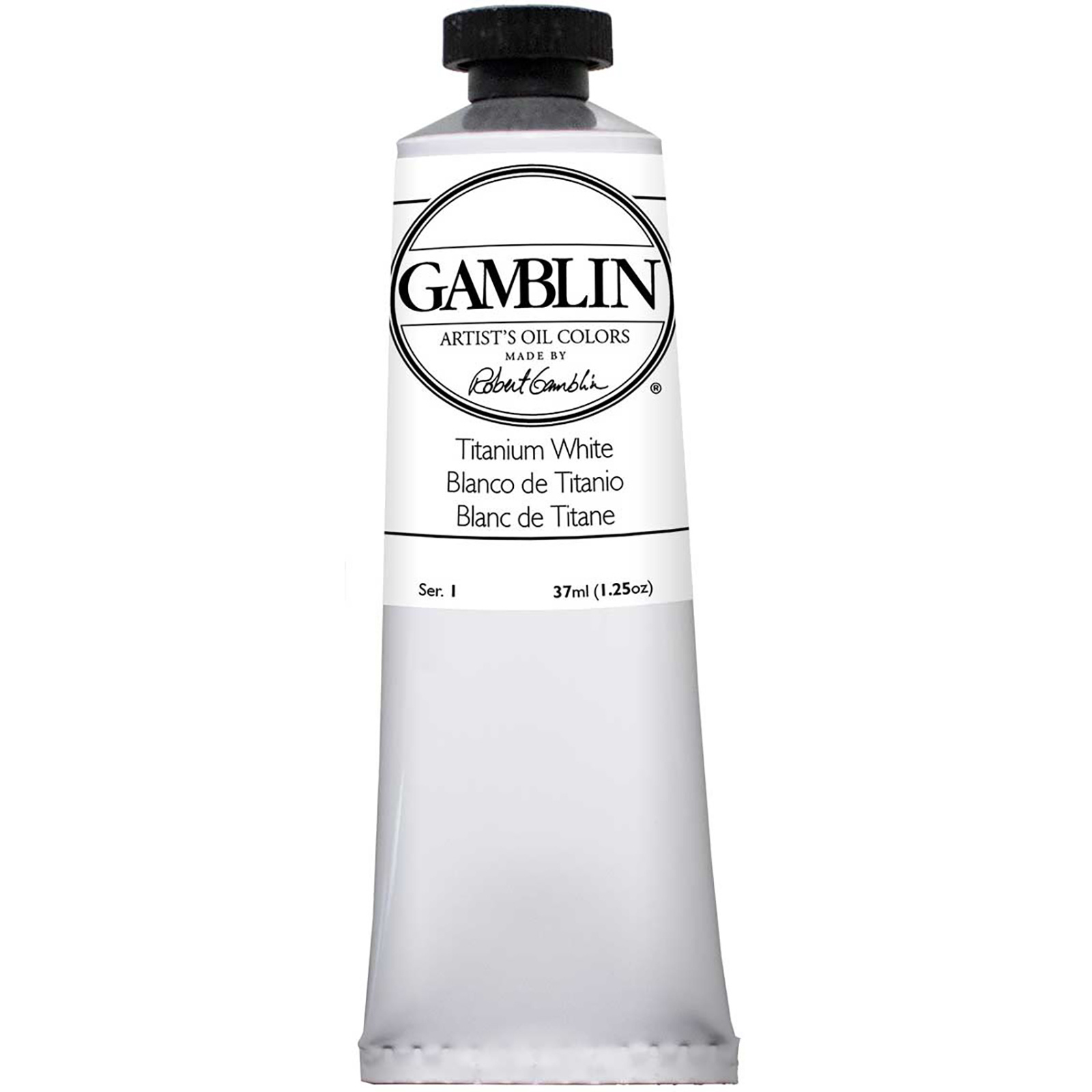 Gamblin Artist Grade Oil Colors, 37ml Studio Tubes, Titanium White
