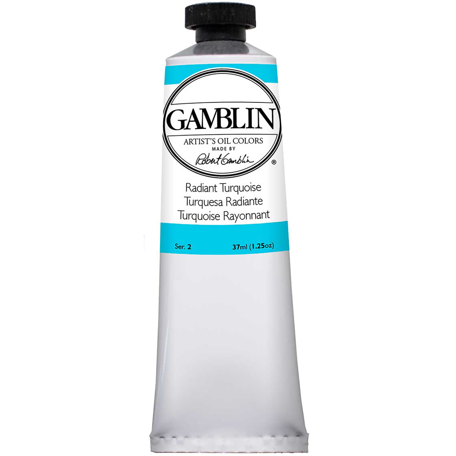 Gamblin Artist Grade Oil Colors, 37ml Studio Tubes, Radiant Turquoise