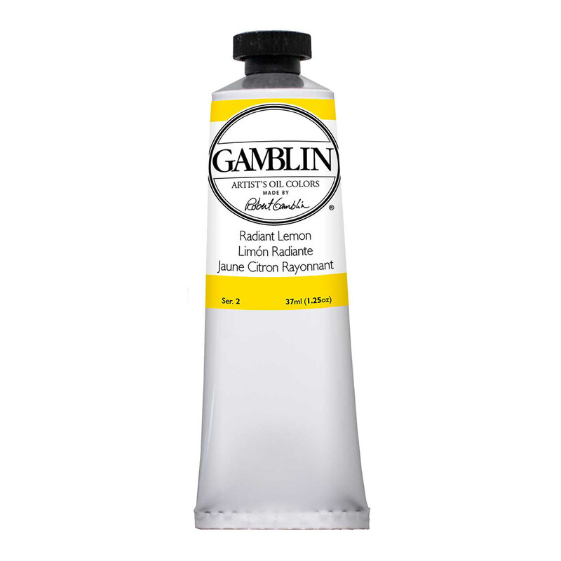 Gamblin Artist Grade Oil Colors, 37ml Studio Tubes, Radiant Lemon