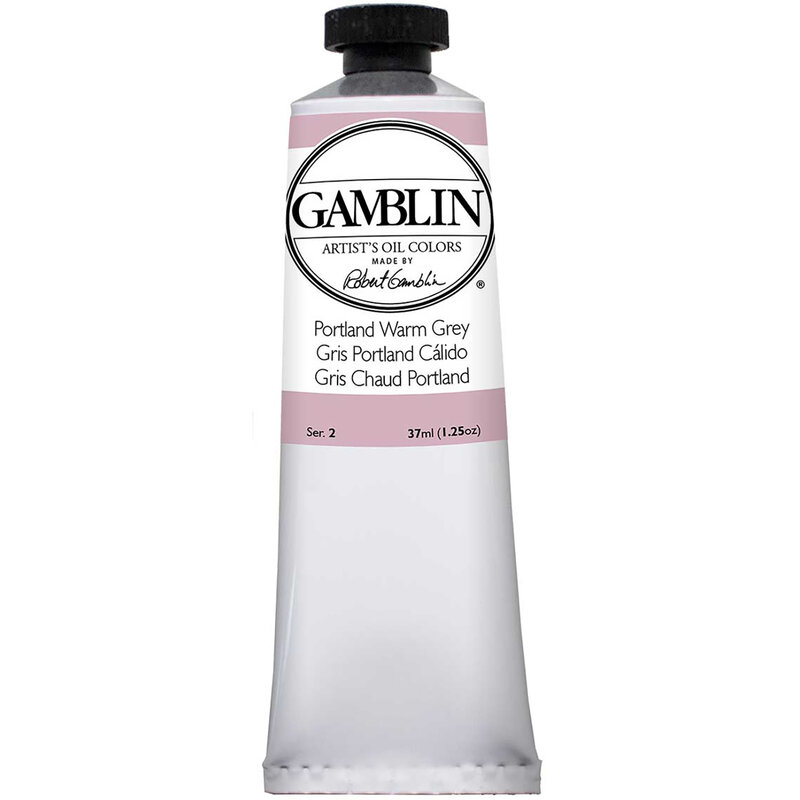 Gamblin Artist Grade Oil Colors, 37ml Studio Tubes, Portland Warm Grey